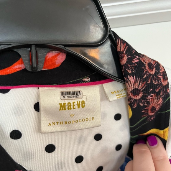 Anthropologie Maeve Multicolor Patterned Shirt - Picture 3 of 5